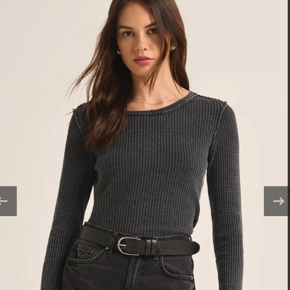 Z Supply Tops - Z Supply Arlet Thermal Top × 1
S / jet black